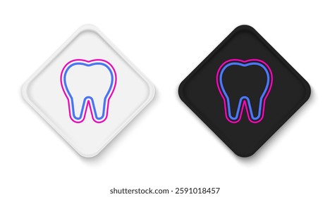 Line Tooth icon isolated on white background. Tooth symbol for dentistry clinic or dentist medical center and toothpaste package. Colorful outline concept. Vector