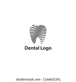 line tooth symbol logo dental vector. medical concept