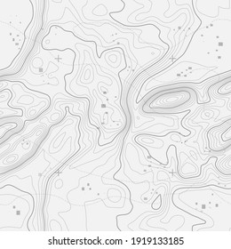 Line topography map seamless pattern. Contour background geographic grid. Seamless vector topographic map background. Mountain hiking trail over terrain.