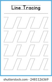 Line tracing Handwriting practice for kids 