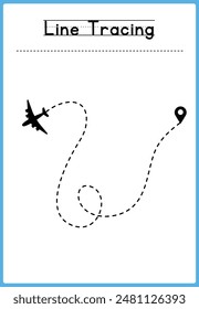 Line tracing Handwriting practice for kids 