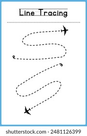 Line tracing Handwriting practice for kids 