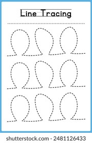 Line tracing Handwriting practice for kids 