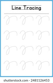 Line tracing Handwriting practice for kids 