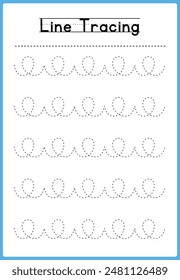 Line tracing Handwriting practice for kids 