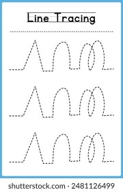 Line tracing Handwriting practice for kids 