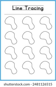 Line tracing Handwriting practice for kids 