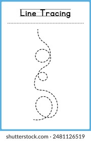 Line tracing Handwriting practice for kids 