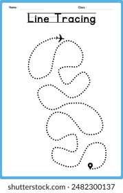 Line tracing Handwriting practice for kids