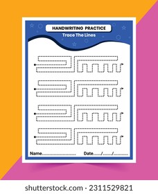 Line Tracing Practice Worksheet for Kids