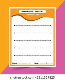 Line Tracing Practice Worksheet for Kids