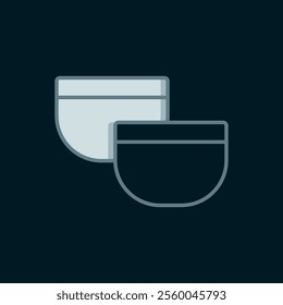 Line Traditional Chinese tea ceremony icon isolated on black background. Teapot with cup. Flat filled outline style with shadow. Vector