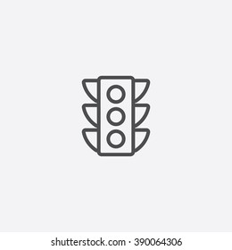 Line Traffic Light Icon