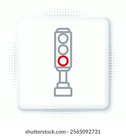 Line Traffic light icon isolated on white background. Colorful outline concept. Vector