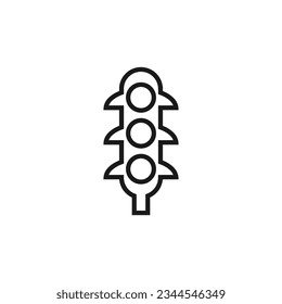 Vector de icono de semáforo de línea.