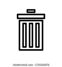 Line trash can icon, Vector illustration