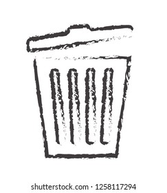Line trash icon delete vector for web site design, app isolated
