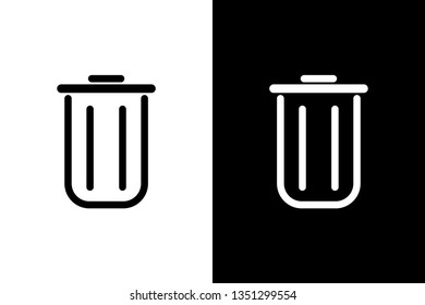 line trash, vector icon