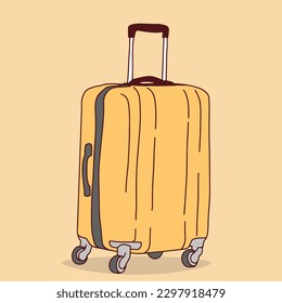 line travel bag travel abroad relax hand painted illustration vector
simple line cartoon