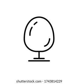 Line tree icon isolated on white background. Minimalistic outline style. Vector illustration.