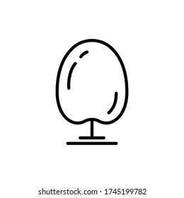 Line tree icon isolated on white background. Minimalistic outline style. Vector illustration.