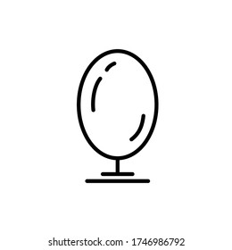 Line tree icon isolated on white background. Minimalistic outline style. Vector illustration.