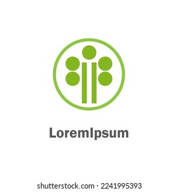 Line tree icon logo template Free vector