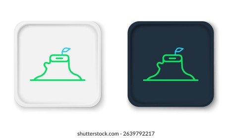 Line Tree stump icon isolated on white background. Colorful outline concept. Vector