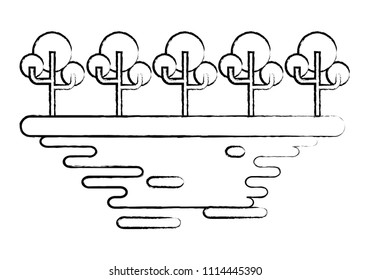 line of trees design
