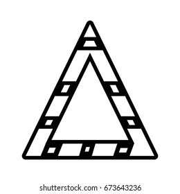 line triangle attention symbol to security precuation