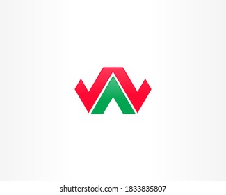 Concepto de diseño de logotipos de línea y triángulo. Plantilla de vector universal