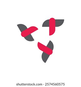 Line and Triangle Logo Vector Icon Template Illustration