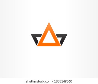 Line Triangle Logo Vector Template Design Stock Vector (Royalty Free ...