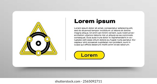 Line Triangle math icon isolated on white background. Colorful outline concept. Vector