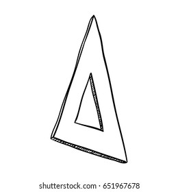 line triangle ruler to can study