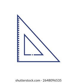 Line Triangle Ruler Icon for