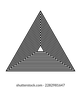 Line triangle shape. Modern line icon. Vector isolated on white background.