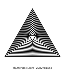 Forma de triángulo de línea. Icono de línea moderna. Vector aislado sobre fondo blanco.