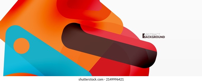 Line, triangle, square and circle primitive composition. Vector geometric minimal abstract background for wallpaper, banner, background, landing page