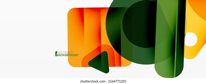 Line, triangle, square and circle primitive composition. Vector geometric minimal abstract background for wallpaper, banner, background, landing page