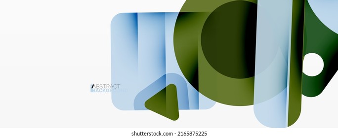 Line, triangle, square and circle primitive composition. Vector geometric minimal abstract background for wallpaper, banner, background, landing page