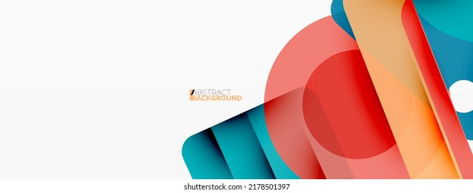 Line, triangle, square and circle primitive composition. Vector geometric minimal abstract background for wallpaper, banner, background, landing page
