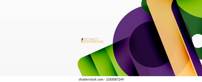 Line, triangle, square and circle primitive composition. Vector geometric minimal abstract background for wallpaper, banner, background, landing page