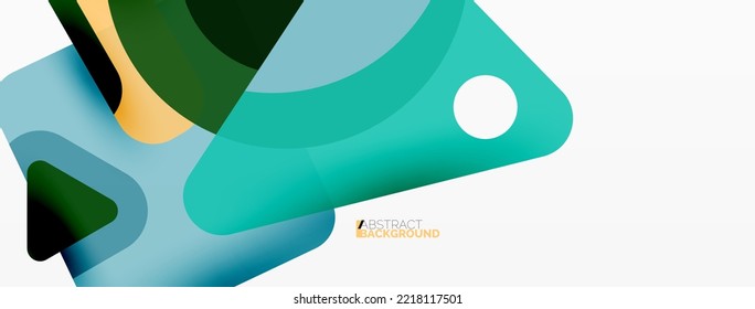 Line, triangle, square and circle primitive composition. Vector geometric minimal abstract background for wallpaper, banner, background, landing page