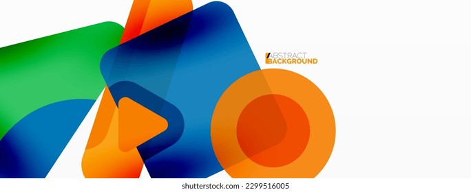 Line, triangle, square and circle primitive composition. Vector geometric minimal abstract background for wallpaper, banner, background, landing page