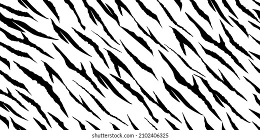 Line Tropical Background. African Animal Zebra. Stripe Grunge. Black Cute Tiger. Tribal Camo Texture. White Jungle Tiger. Vector Texture. Abstract Vector Pattern. Black Tropical Brush. Stripe Pattern