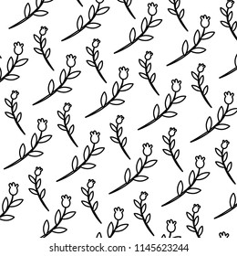 line tropical flower plant with petals background