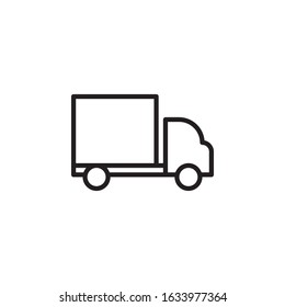 Line Truck Icon Vector Isolated On White Background