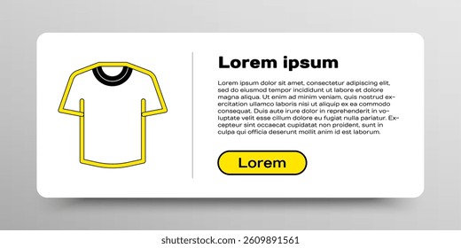 Line T-shirt icon isolated on white background. Colorful outline concept. Vector