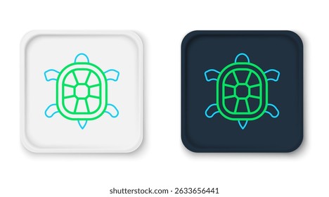 Line Turtle icon isolated on white background. Colorful outline concept. Vector